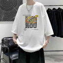 メンズ ファッション 服 男性用 オシャレ シンプル 大人 かっこいい 大きいサイズ ストリート 紳士服 七分袖 T シャツ 夏 冷感 速乾 半袖 トップス プリント T シャツ