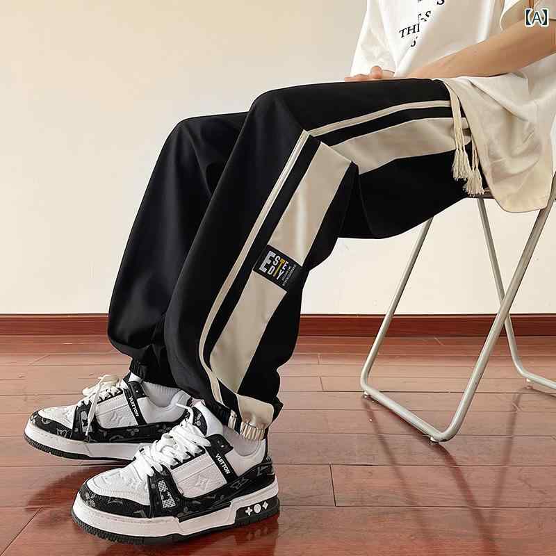 メンズ ファッション 服 男性用 オシャレ シンプル 大人 かっこいい 大きいサイズ ストリート 紳士服 冷感 カジュアル パンツ 夏 薄手 速乾 パンツ レッグ タイ パンツ