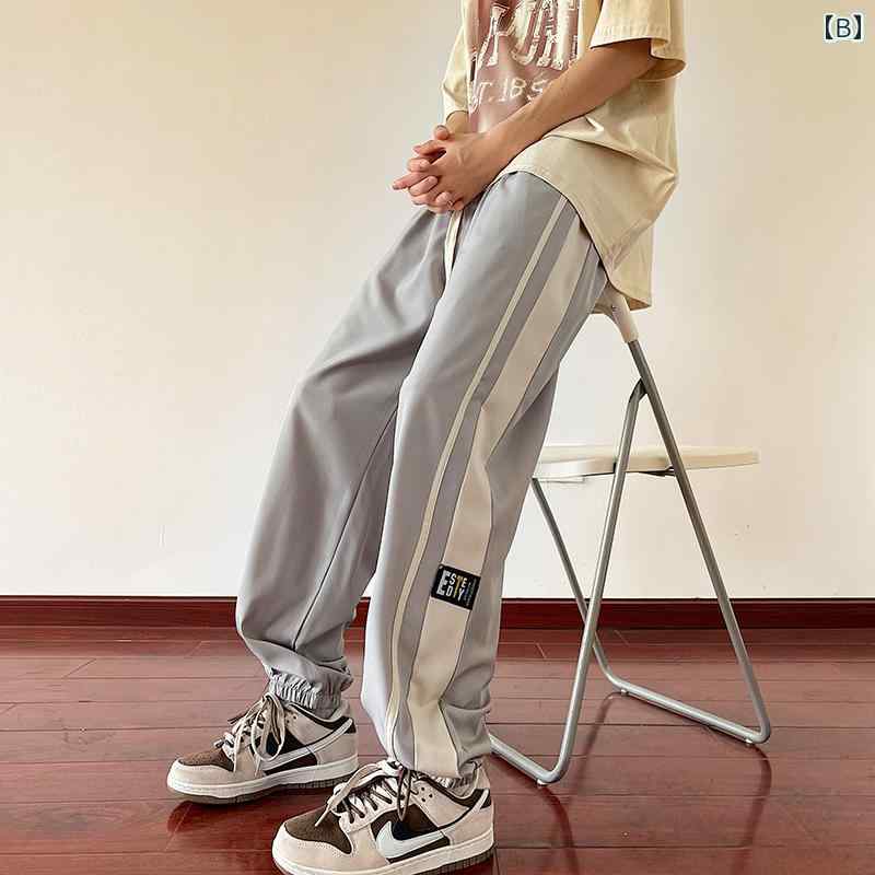 メンズ ファッション 服 男性用 オシャレ シンプル 大人 かっこいい 大きいサイズ ストリート 紳士服 冷感 カジュアル パンツ 夏 薄手 速乾 パンツ レッグ タイ パンツ