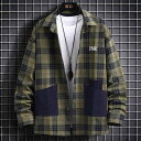 メンズ ファッション 服 男性用 オシャレ シンプル 大人 かっこいい 大きいサイズ ストリート 紳士服 チェック柄 長袖 シャツ 綿 ジャケット シャツ カジュアル スタイル シャツ