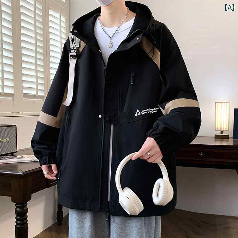 メンズ ファッション 服 男性用 オシャレ シンプル 大人 かっこいい 大きいサイズ ストリート 紳士服 ジャケット スタイル フード付き ジャケット カジュアル トップス