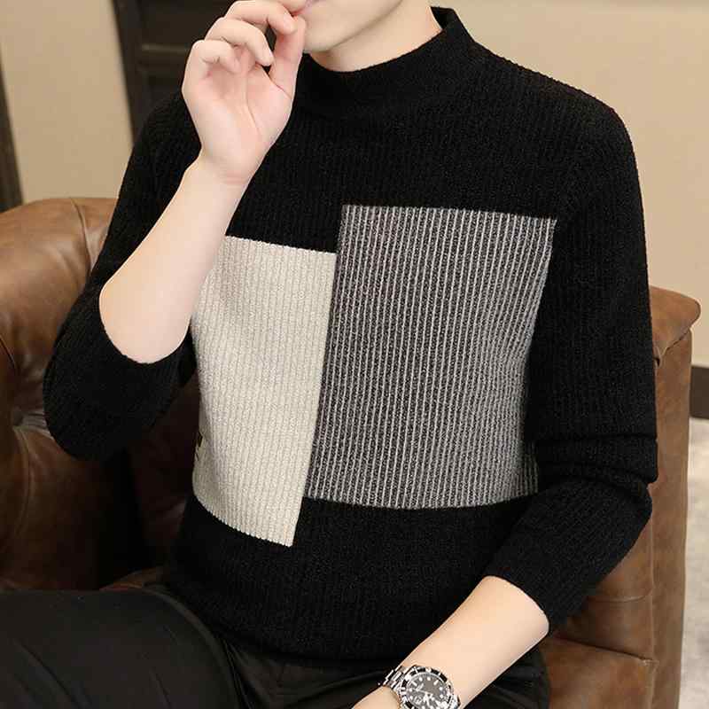メンズ ファッション 服 男性用 オシャレ シンプル 大人 かっこいい 大きいサイズ ストリート 紳士服 セーター 厚手 ニット セーター 服 ハーフ タートルネック トップス