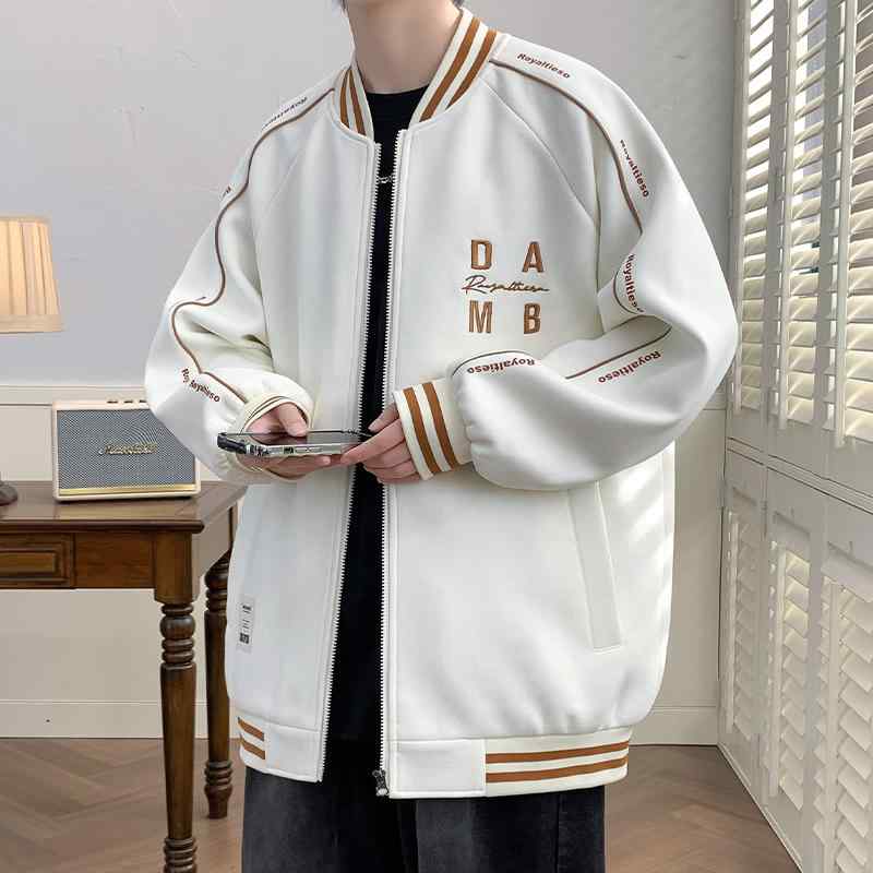 メンズ ファッション 服 男性用 オシャレ シンプル 大人 かっこいい 大きいサイズ ストリート 紳士服 刺繍入り ハイエンド トップス ジャケット