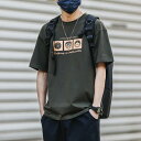 メンズ ファッション 服 男性用 オシャレ シンプル 大人 かっこいい 大きいサイズ ストリート 紳士服 アメリカン レトロ ヘビーウェイト T シャツ 半袖 エア コットン トップス 夏 カップル 半袖 T シャツ