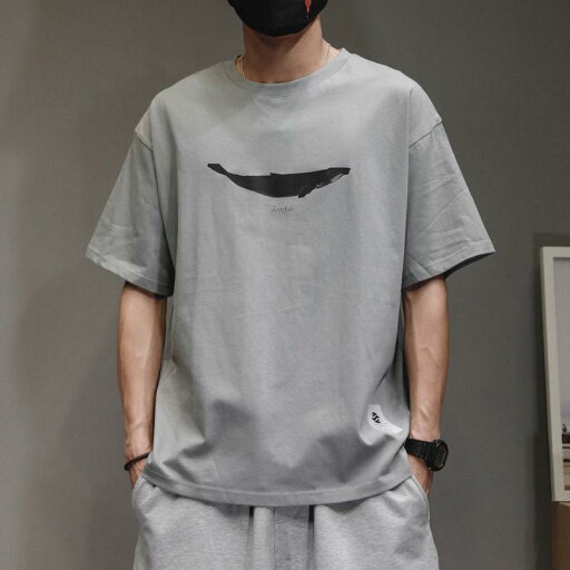 メンズ ファッション 服 男性用 オシャレ シンプル 大人 かっこいい 大きいサイズ ストリート 紳士服 夏 クジラ プリント 半袖 T シャツ ゆったり カジュアル トップス メンズ ファッション 服 男性用 オシャレ シンプル 大人 かっこいい 大きいサイズ ストリート 紳士服 夏 クジラ プリント 半袖 T シャツ ゆったり カジュアル トップス
