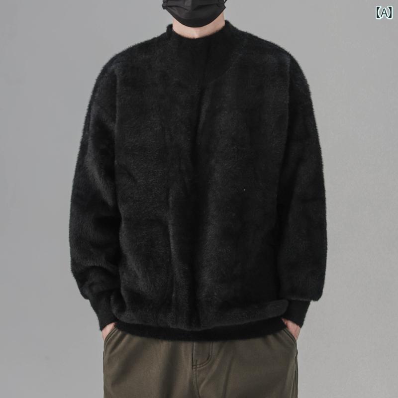 メンズ ファッション 服 男性用 オシャレ シンプル 大人 かっこいい 大きいサイズ ストリート 紳士服 ハーフ タートルネックセーター 厚手 トップス スタイル ジャケット