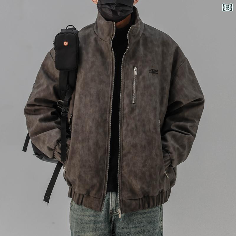 メンズ ファッション 服 男性用 オシャレ シンプル 大人 かっこいい 大きいサイズ ストリート 紳士服 スタンドカラー ダウンジャケット カジュアル トップス 90 ホワイトダックダウン ジャケット