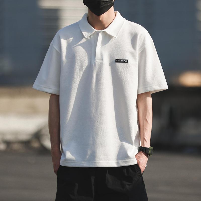 メンズ ファッション 服 男性用 オシャレ シンプル 大人 かっこいい 大きいサイズ ストリート 紳士服 250グラム ピケ コットン 白 ポロシャツ 半袖 夏 T シャツ トップス 半袖 T シャツ