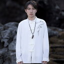メンズ ファッション 服 男性用 オシャレ シンプル 大人 かっこいい 大きいサイズ ストリート 紳士服 唐 スーツ ボタン トップス ジャケット チュニック スーツ 葉 刺繍 ジャケット シャツ