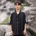 メンズ ファッション 服 男性用 オシャレ シンプル 大人 かっこいい 大きいサイズ ストリート 紳士服 夏 トップス 半袖 シャツ チュニック スーツ ステッチ 唐 スーツ シャツ