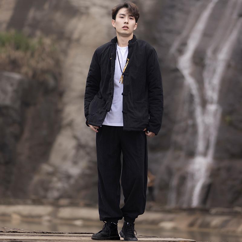 メンズ ファッション 服 男性用 オシャレ シンプル 大人 かっこいい 大きいサイズ ストリート 紳士服 綿服 スーツ レトロ 唐 スーツ 綿服 綿 ジャケット ディスク ボタン ジャケット