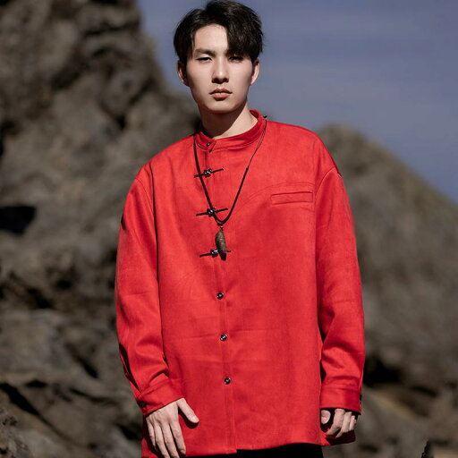 メンズ ファッション 服 男性用 オシャレ シンプル 大人 かっこいい 大きいサイズ ストリート 紳士服 赤 唐 スーツ バックル トップス コート チュニック ジャケット メンズ ファッション 服 男性用 オシャレ シンプル 大人 かっこいい 大きいサイズ ストリート 紳士服 赤 唐 スーツ バックル トップス コート チュニック ジャケット