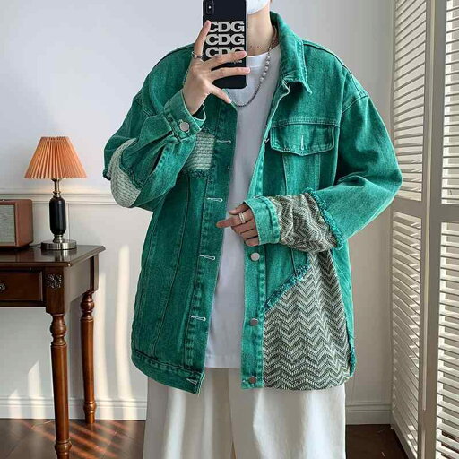 メンズ ファッション 服 男性用 オシャレ シンプル 大人 かっこいい 大きいサイズ ストリート 紳士服 アメリカン ストリート パッチワークデニム ジャケット ヴィンテージ ジャケット トップス メンズ ファッション 服 男性用 オシャレ シンプル 大人 かっこいい 大きいサイズ ストリート 紳士服 アメリカン ストリート パッチワークデニム ジャケット ヴィンテージ ジャケット トップス