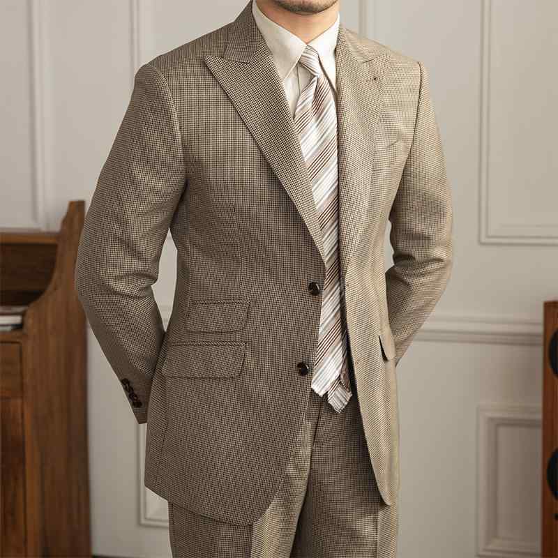 メンズ ファッション 服 男性用 オシャレ シンプル 大人 かっこいい 大きいサイズ ストリート 紳士服 千鳥格子 スーツ テーラードスーツ