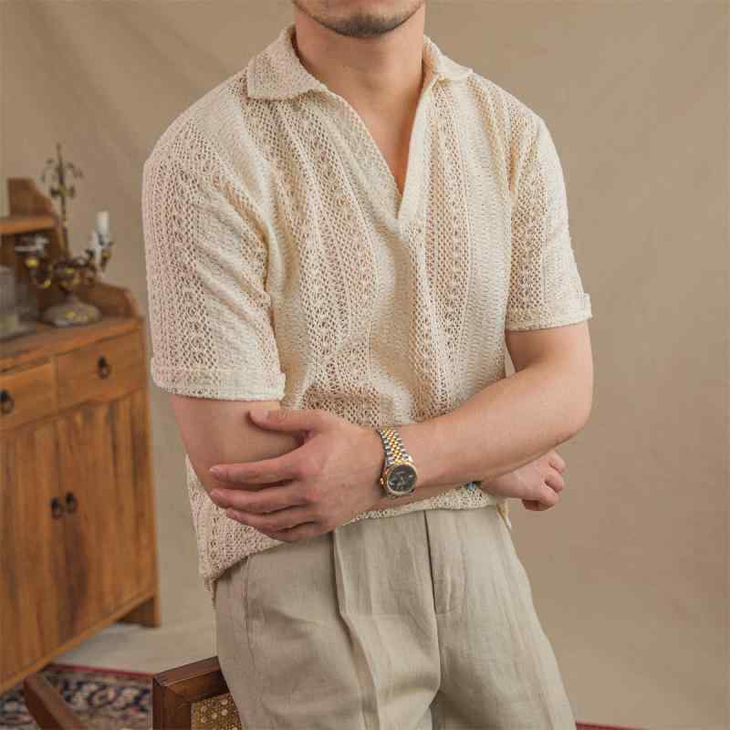 メンズ ファッション 服 男性用 オシャレ シンプル 大人 かっこいい 大きいサイズ ストリート 紳士服 夏 薄手 レトロ 半袖 ポロシャツ ファッション 通気性 T シャツ