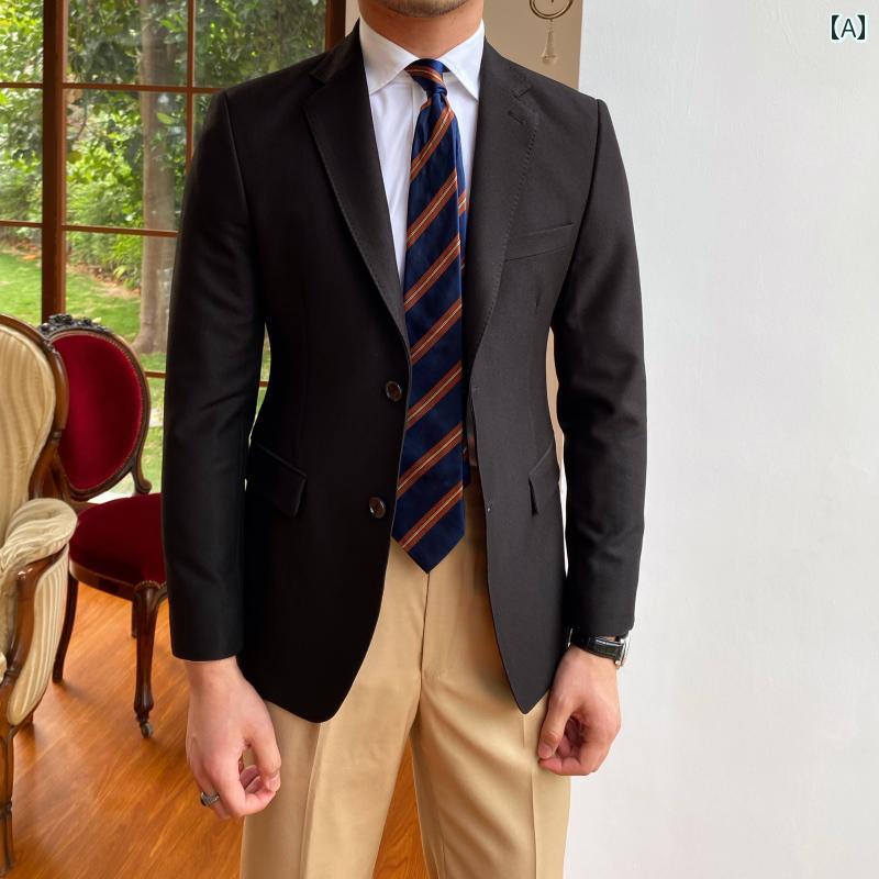 メンズ ファッション 服 男性用 オシャレ シンプル 大人 かっこいい 大きいサイズ ストリート 紳士服 スーツ ジャケット カジュアル ビジネス トップス 韓国スタイル ダブルブレスト スーツ 無地