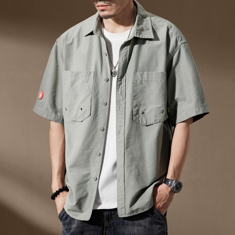 Other - 軽量 アメリカン スタイル アウトドア ワーク ウェア 半袖 シャツ メンズ ジャケット 大きいサイズ Tシャツ 半袖 シャツ
