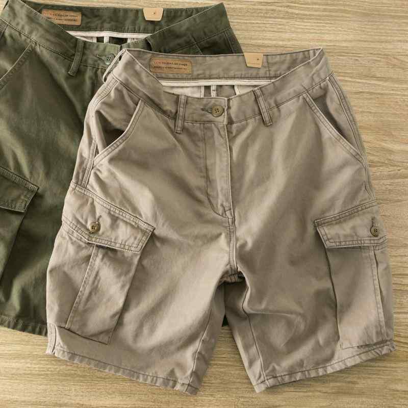 メンズ ファッション 服 男性用 オシャレ シンプル 大人 かっこいい 大きいサイズ ストリート 紳士服 ワークウェア マルチ ポケット ショート パンツ 夏 アメリカン レトロ カジュアル 五分丈 パンツ