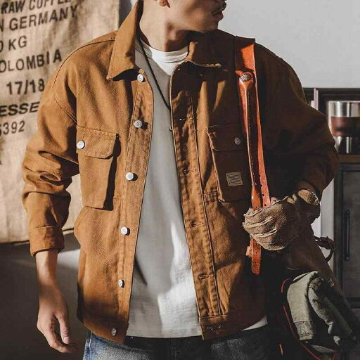 メンズ ファッション 服 男性用 オシャレ シンプル 大人 かっこいい 大きいサイズ ストリート 紳士服 アメリカン ヘビーウェイト レトロ デニムジャケット ワークジャケット メンズ ファッション 服 男性用 オシャレ シンプル 大人 かっこいい 大きいサイズ ストリート 紳士服 アメリカン ヘビーウェイト レトロ デニムジャケット ワークジャケット