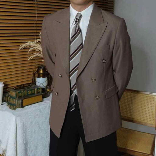 メンズ ファッション 服 男性用 オシャレ シンプル 大人 かっこいい 大きいサイズ ストリート 紳士服 ダブルブレスト ブラウン スリム スーツ シングル スーツ カジュアル スーツ メンズ ファッション 服 男性用 オシャレ シンプル 大人 かっこいい 大きいサイズ ストリート 紳士服 ダブルブレスト ブラウン スリム スーツ シングル スーツ カジュアル スーツ