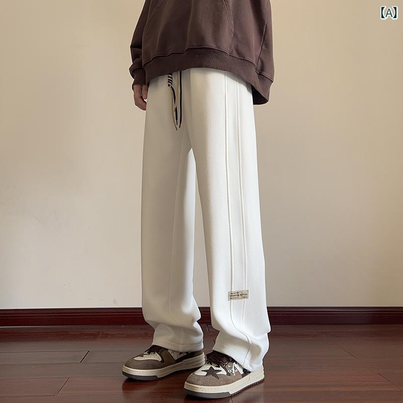 メンズ ファッション 服 男性用 オシャレ シンプル 大人 かっこいい 大きいサイズ ストリート 紳士服 アメカジ パンツ ストレート パンツ スウェットパンツ ストリート ロング パンツ スタイル フリース スウェットパンツ
