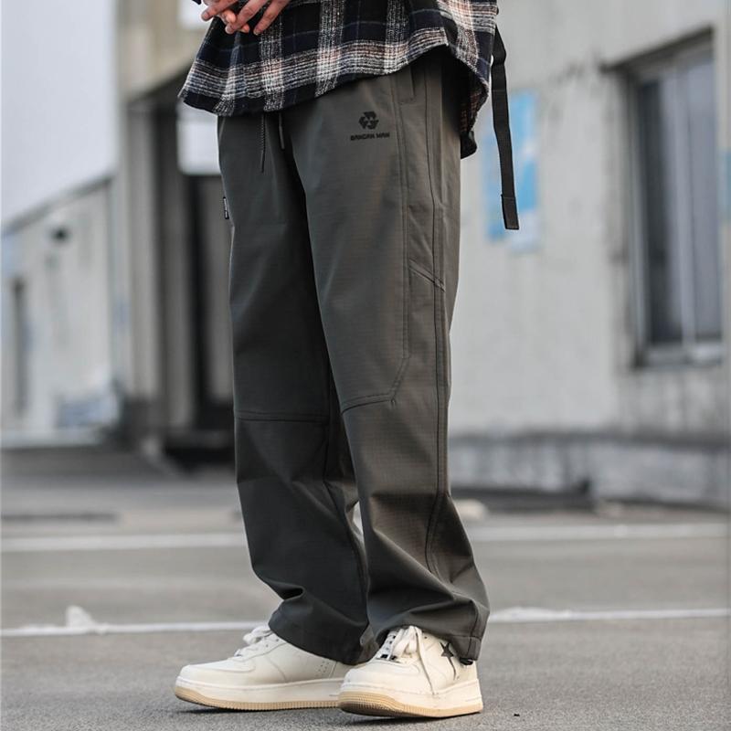 メンズ ファッション 服 男性用 オシャレ シンプル 大人 かっこいい 大きいサイズ ストリート 紳士服 多機能 ストレート カジュアル パンツ レトロ アウトドア パンツ(4)