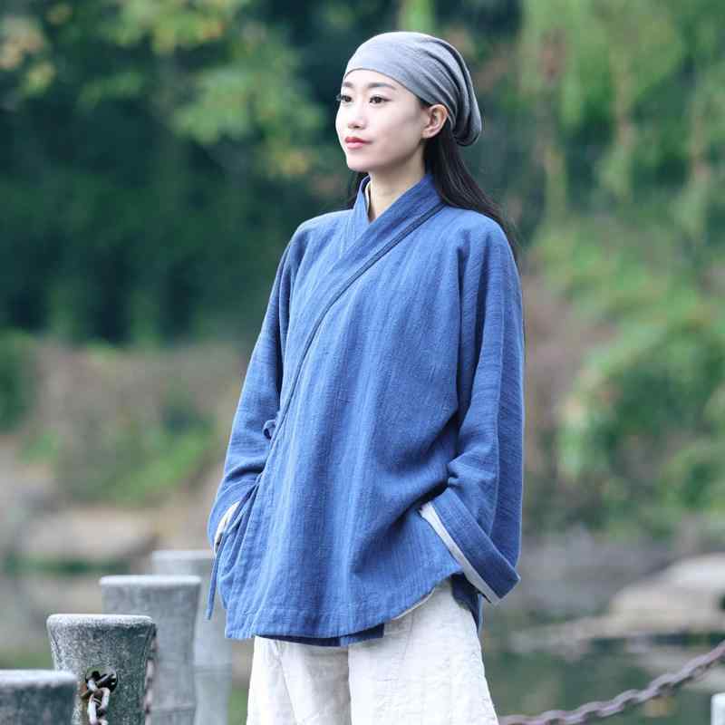 レッド トップス レディース ユニセックス コットン リネン コート アウター