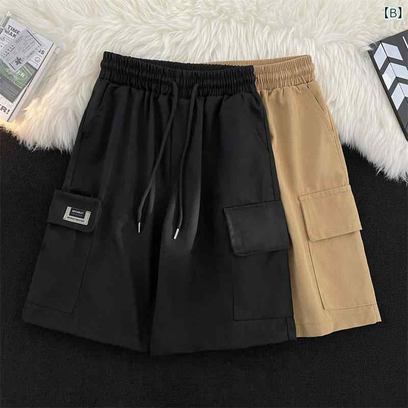 メンズ ファッション 服 男性用 オシャレ シンプル 大人 かっこいい 大きいサイズ ストリート 紳士服 カーゴ ズボン 夏 シルエット アミ カーキ ポケット ゆったり ミドル丈 パンツ