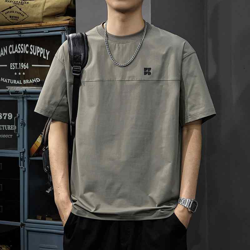 アメリカン クルーネック カジュアル 半袖 Tシャツ メンズ 夏 薄手 涼 通気性 抜群