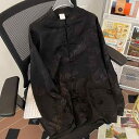 メンズ ファッション 服 男性用 オシャレ シンプル 大人 かっこいい 大きいサイズ ストリート 紳士服 ボタン ダウン シャツ 長袖 高級 ジャカード 唐 スーツ ジャケット ミッド マウンテン カラー トップス