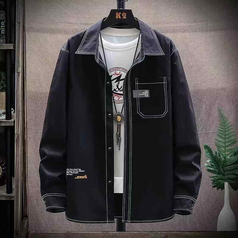 メンズ ファッション 服 男性用 オシャレ シンプル 大人 かっこいい 大きいサイズ ストリート 紳士服 シンプル レトロ シャツ 長袖 無地 カジュアル ジャケット