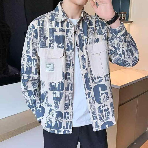 メンズ ファッション 服 男性用 オシャレ シンプル 大人 かっこいい 大きいサイズ ストリート 紳士服 シャツ 長袖 シンプル カジュアル トップス ジャケット レター プリント シャツ メンズ ファッション 服 男性用 オシャレ シンプル 大人 かっこいい 大きいサイズ ストリート 紳士服 シャツ 長袖 シンプル カジュアル トップス ジャケット レター プリント シャツ