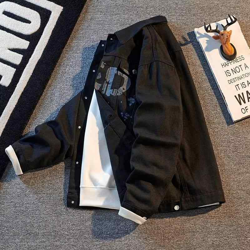 メンズ ファッション 服 男性用 オシャレ シンプル 大人 かっこいい 大きいサイズ ストリート 紳士服 ダメージ 加工 デニムジャケット 長袖 トップス レトロ ワークウェア カジュアル ジャケット