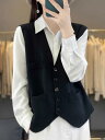 レディース ファッション 服 オシャレ 女性用 シンプル 大人カワイイ 大きいサイズ 婦人服 Vネック ニット ベスト カーディガン ノースリーブトップス ショ...