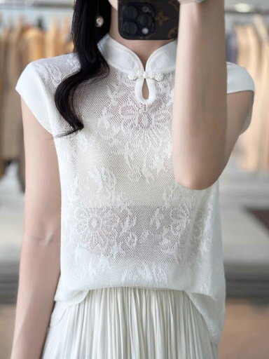 レディース ファッション 服 オシャレ 女性用 シンプル 大人カワイイ 大きいサイズ 婦人服 ドレス 襟 プレート ボタン ノースリーブ レース ニット T スタンドカラー ジャカード レトロ トップス レディース ファッション 服 オシャレ 女性用 シンプル 大人カワイイ 大きいサイズ 婦人服 ドレス 襟 プレート ボタン ノースリーブ レース ニット T スタンドカラー ジャカード レトロ トップス