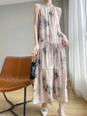 レディース ファッション 服 オシャレ 女性用 シンプル 大人カワイイ 大きいサイズ 婦人服 フレンチ ホルターネック ノースリーブ ベスト ドレス 夏 ハイエンド aライン スカート ロング スカート