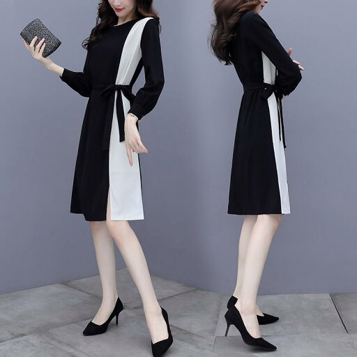 レディース ファッション 服 オシャレ カワイイ 女性用 シンプル 大人カワイイ 大きいサイズ 婦人服 ブラック ドレス レースアップ スト スリム ハイエンド 長袖 Aライン スカート レディース ファッション 服 オシャレ カワイイ 女性用 シンプル 大人カワイイ 大きいサイズ 婦人服 ブラック ドレス レースアップ スト スリム ハイエンド 長袖 Aライン スカート