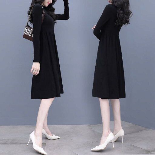 レディース ファッション 服 オシャレ カワイイ 女性用 シンプル 大人カワイイ 大きいサイズ 婦人服 黒 長袖 ニット ドレス ハイエンド フレンチ スリム スカート レディース ファッション 服 オシャレ カワイイ 女性用 シンプル 大人カワイイ 大きいサイズ 婦人服 黒 長袖 ニット ドレス ハイエンド フレンチ スリム スカート
