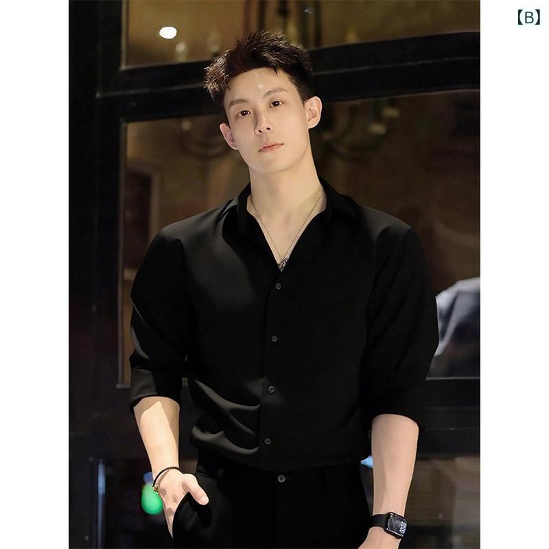 リコットのメンズ ファッション 服 男性用 シンプル かっこいい 大人 春コーデ 白 長袖 シャツ スーツ ジャケット ユニフォーム｜アングル3