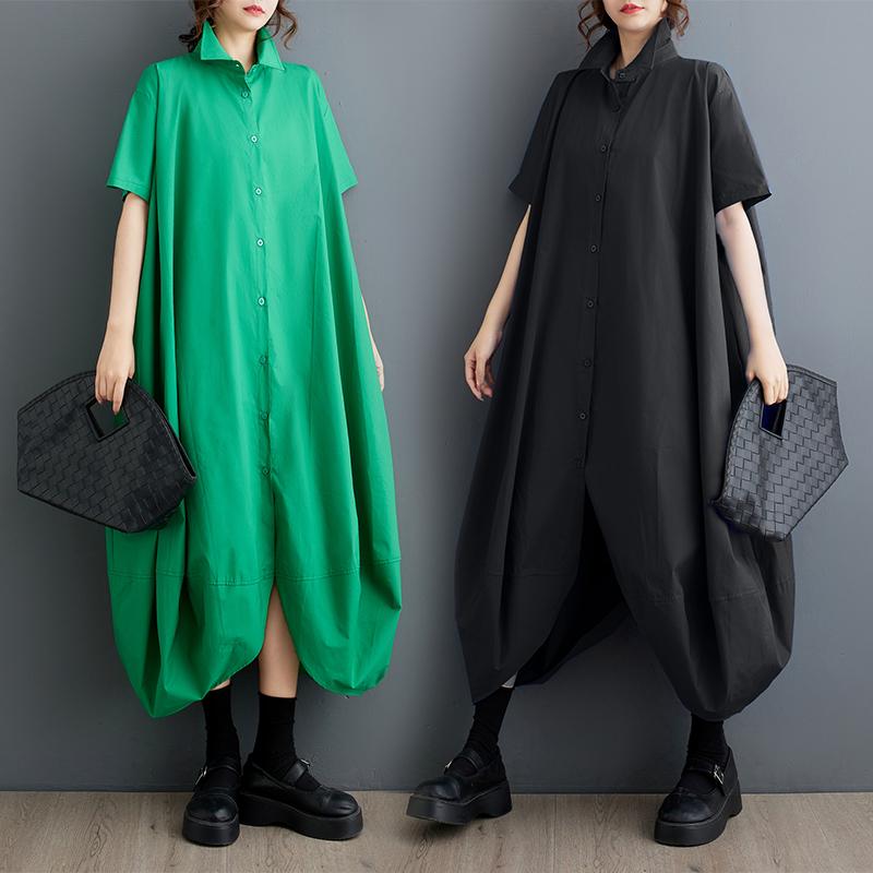 レディース ファッション 服 オシャレ カワイイ 女性用 シンプル 大人カワイイ 大きいサイズ 婦人服 夏 ゆったり カジュアル 半袖 シャツ ドレス