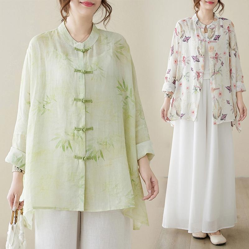 レディース ファッション 服 オシャレ カワイイ 女性用 シンプル 大人カワイイ 大きいサイズ 婦人服 韓国 スタイル 夏 レトロ スタンドカラー プレート ボタン 半袖 トップス