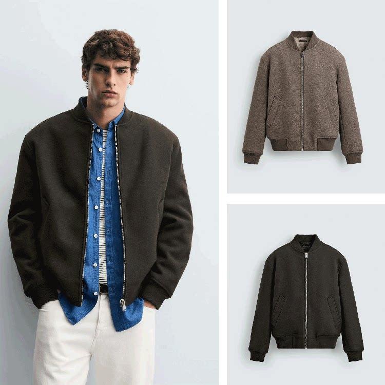 Rakuten - メンズ ファッション 服 男性用 シンプル かっこいい 大人 春コーデ スタンドカラー ベースボール ジャケット パイロット スリム コート
