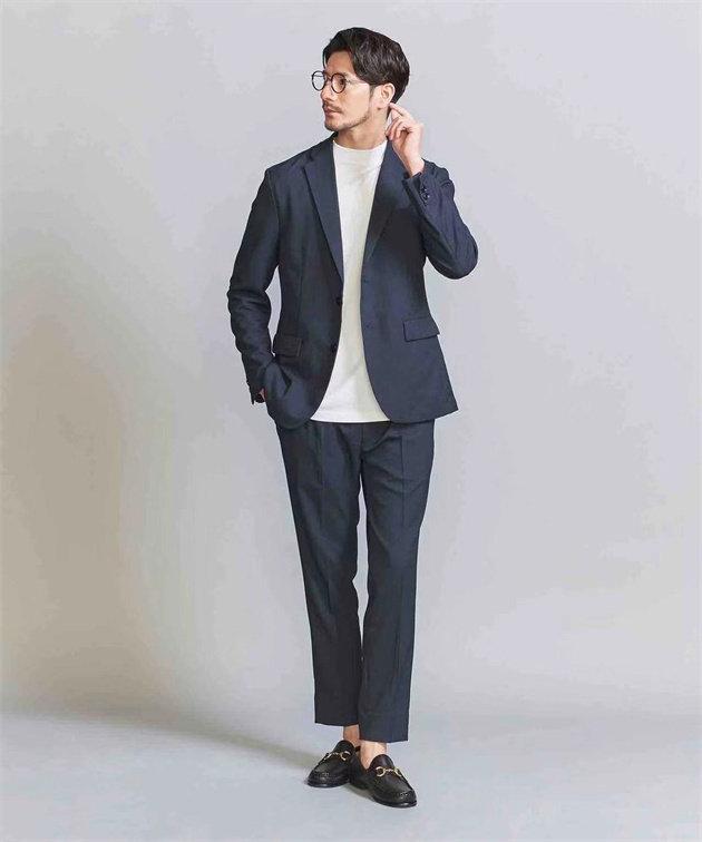 Rakuten - メンズ ファッション 服 男性用 シンプル かっこいい 大人 春コーデ ビジネス カジュアル ズボン スリム スーツセット