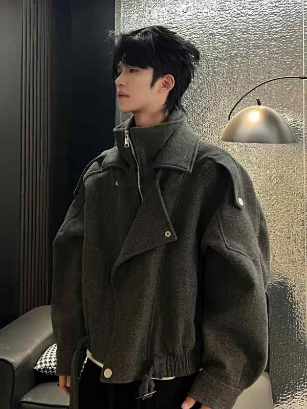 Rakuten - メンズ ファッション 服 男性用 シンプル かっこいい 大人 ストリート カジュアル ビジネス 通勤 ウール コート クール アメリカン