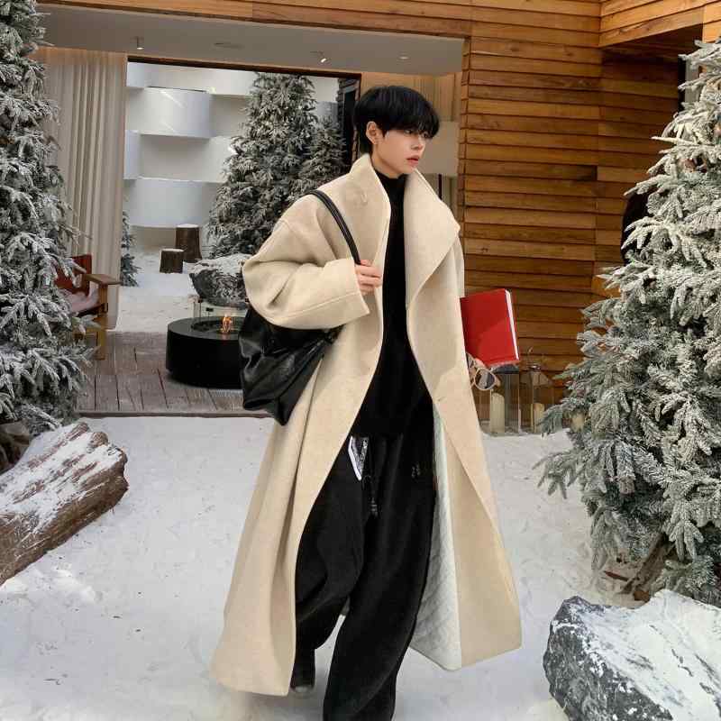 Rakuten - メンズ ファッション 服 男性用 シンプル かっこいい 大人 春コーデ ゆったり ウール コート