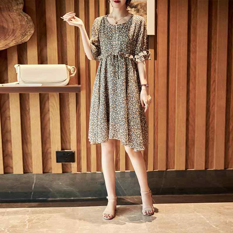 レディース ファッション 服 オシャレ カワイイ 女性用 シンプル 大人カワイイ サイズ 婦人服 夏 スト スリム 花柄 シフォン ドレス aライン スカート
