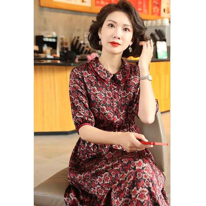 レディース ファッション 服 オシャレ カワイイ 女性用 シンプル 大人カワイイ サイズ 婦人服 ドレス 西洋 花柄 スカート ハイエンド