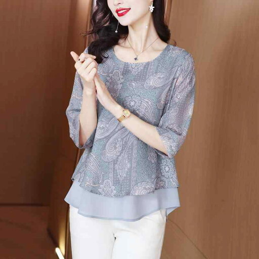 春 コーデ レディース ファッション オシャレ カワイイ シンプル きれいめ ナチュラル 上品カジュアル 婦人服 夏 ドレス 七分袖 シフォンシャツ ゆったり スリム トップス 春 コーデ レディース ファッション オシャレ カワイイ シンプル きれいめ ナチュラル 上品カジュアル 婦人服 夏 ドレス 七分袖 シフォンシャツ ゆったり スリム トップス