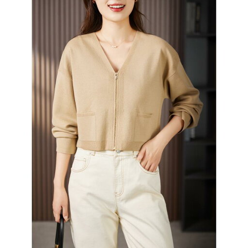 レディース ファッション 服 オシャレ カワイイ 女性用 シンプル 大人カワイイ ハイエンド Vネック ウール ニットカーディガン ショート ファッション ジャケット レディース ファッション 服 オシャレ カワイイ 女性用 シンプル 大人カワイイ ハイエンド Vネック ウール ニットカーディガン ショート ファッション ジャケット