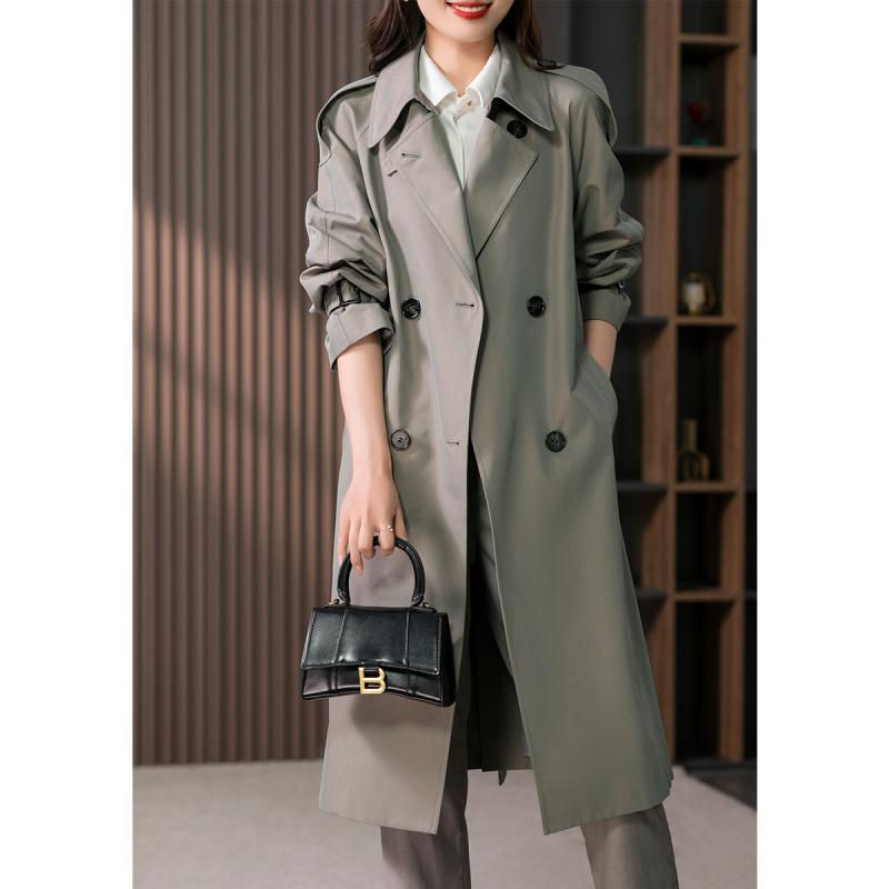 レディース ファッション 服 オシャレ カワイイ 女性用 シンプル 大人カワイイ ハイエンド ウインドブレーカー コート スリム スト ロング コート